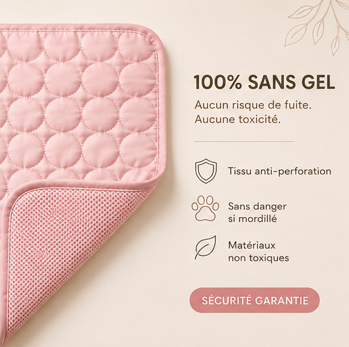 Tapis Rafraîchissant pour Chien & Chat – Coussin de Glace Extra Large