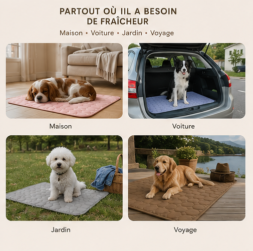 Tapis Rafraîchissant pour Chien & Chat – Coussin de Glace Extra Large