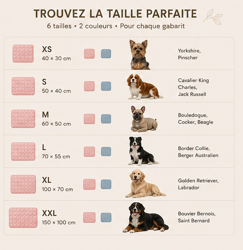 Tapis Rafraîchissant pour Chien & Chat – Coussin de Glace Extra Large